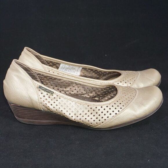 Santorini Gold Ballet Style Wedges, Size 38 - Picture 10 of 10